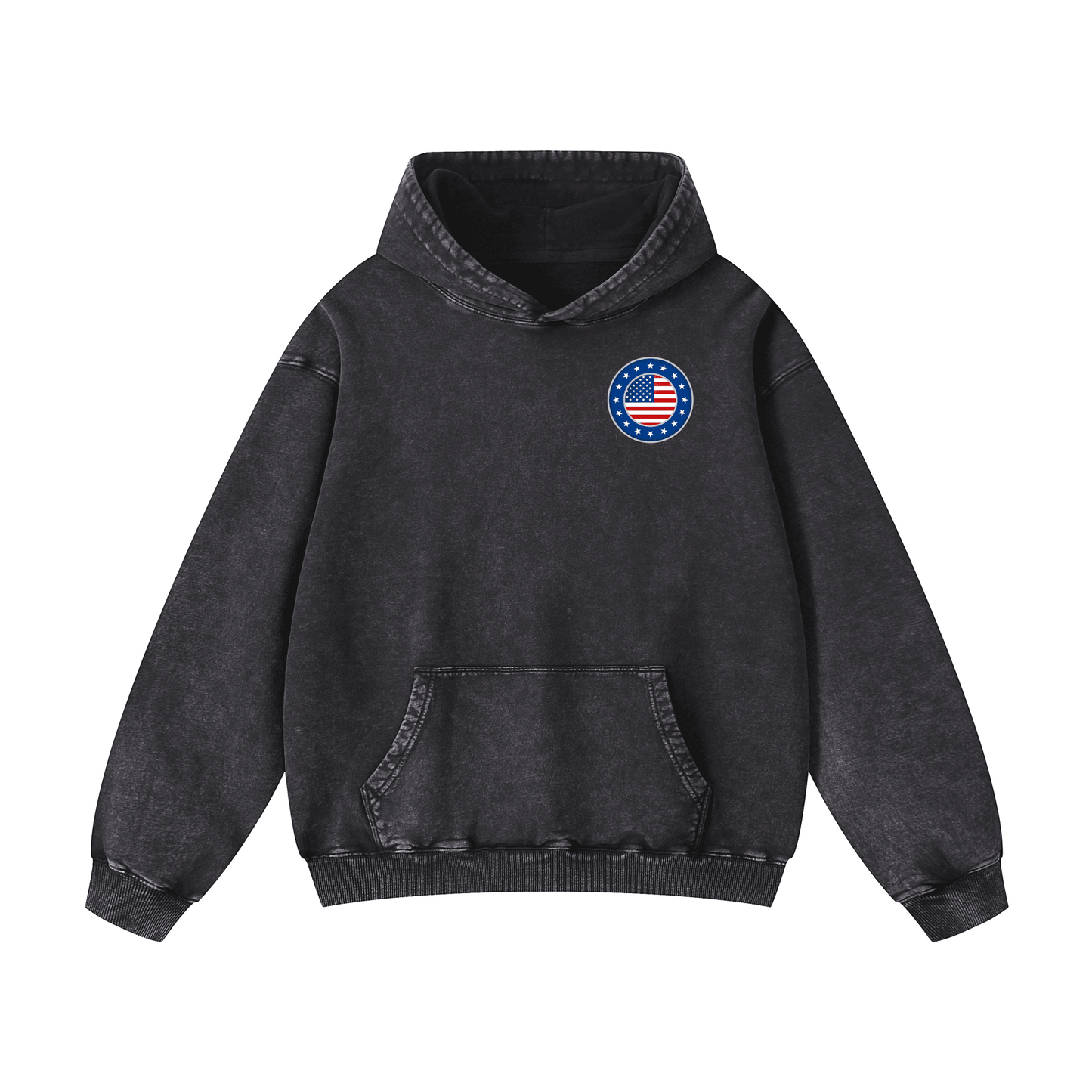 "BORN IN THE USA" Acid-Washed Hoodies