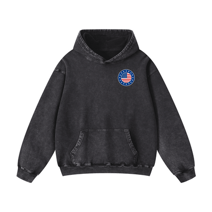 "BORN IN THE USA" Acid-Washed Hoodies