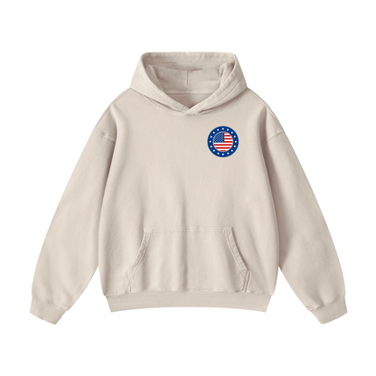 "BORN IN THE USA" Acid-Washed Hoodies