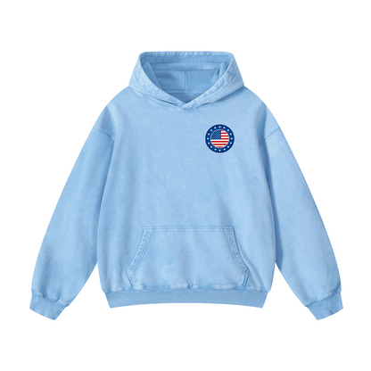 "BORN IN THE USA" Acid-Washed Hoodies