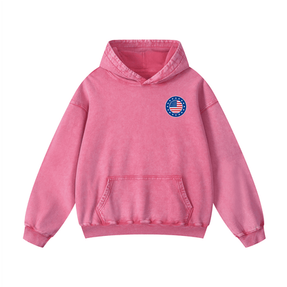 "BORN IN THE USA" Acid-Washed Hoodies