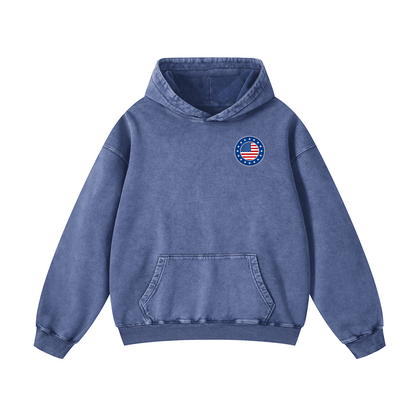 "BORN IN THE USA" Acid-Washed Hoodies