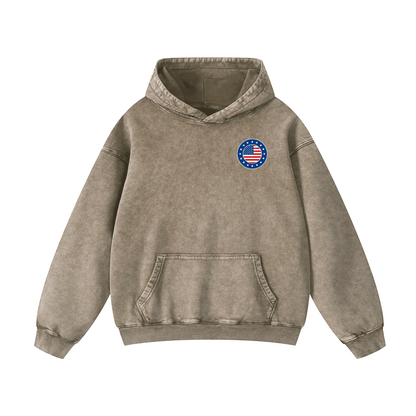 "BORN IN THE USA" Acid-Washed Hoodies