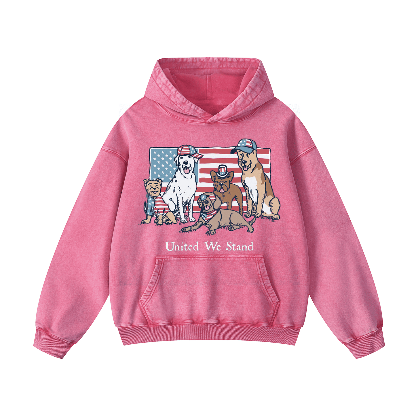 "United we stand" Acid-Washed Hoodies