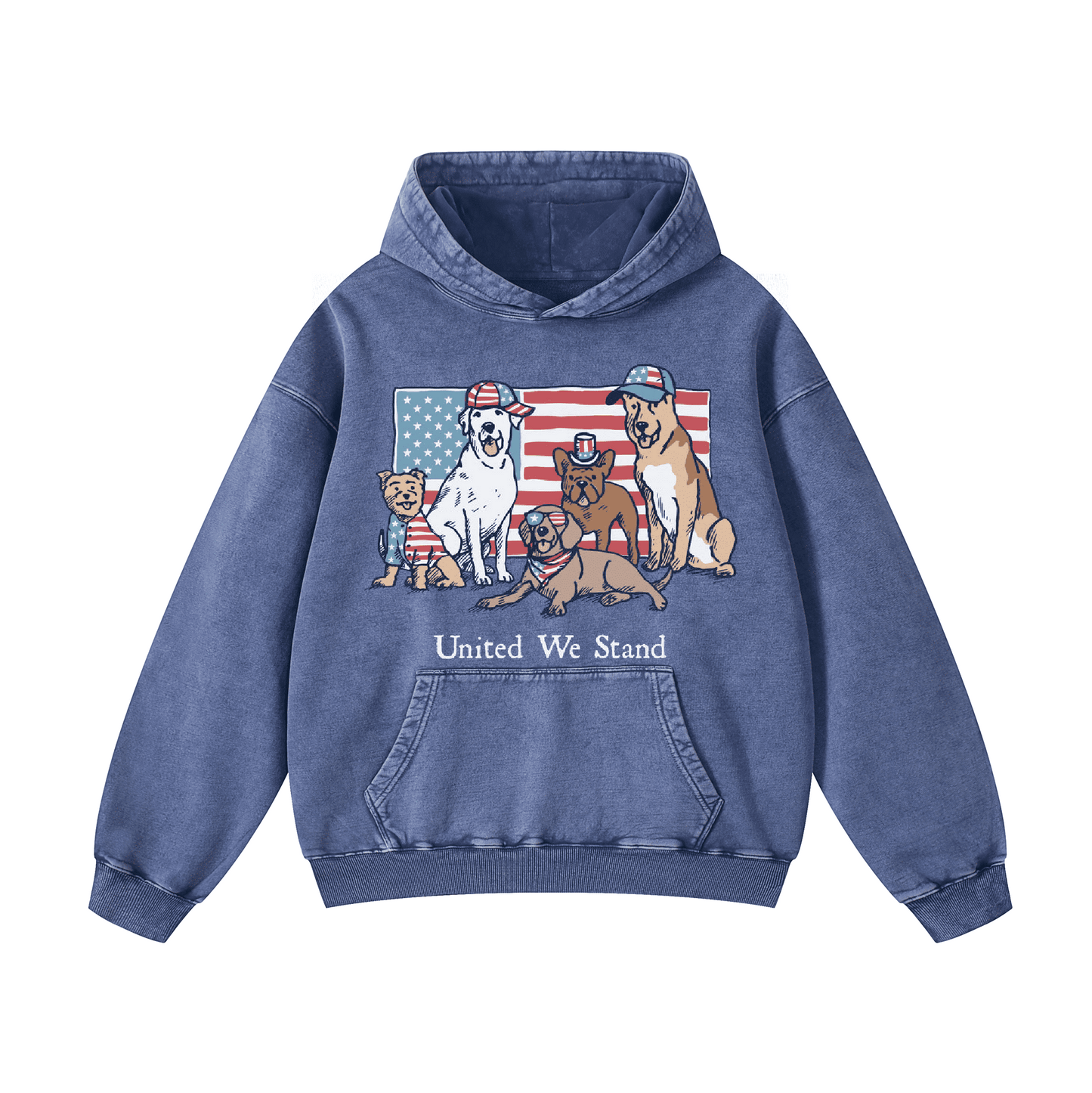 "United we stand" Acid-Washed Hoodies