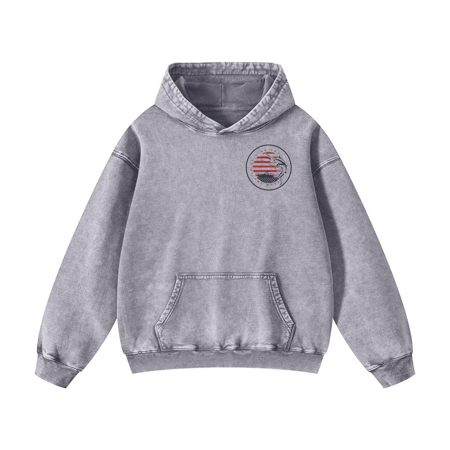 "FROM SEA TO SHINING SEA" Acid-Washed Hoodies