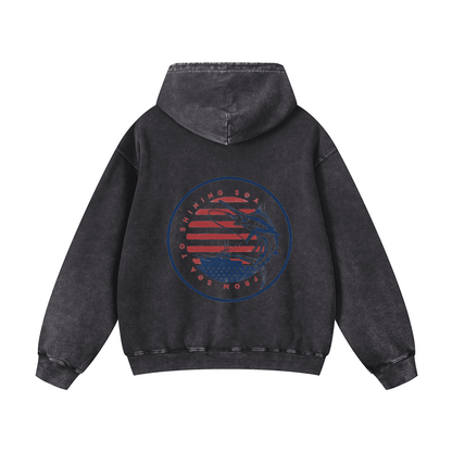 "FROM SEA TO SHINING SEA" Acid-Washed Hoodies