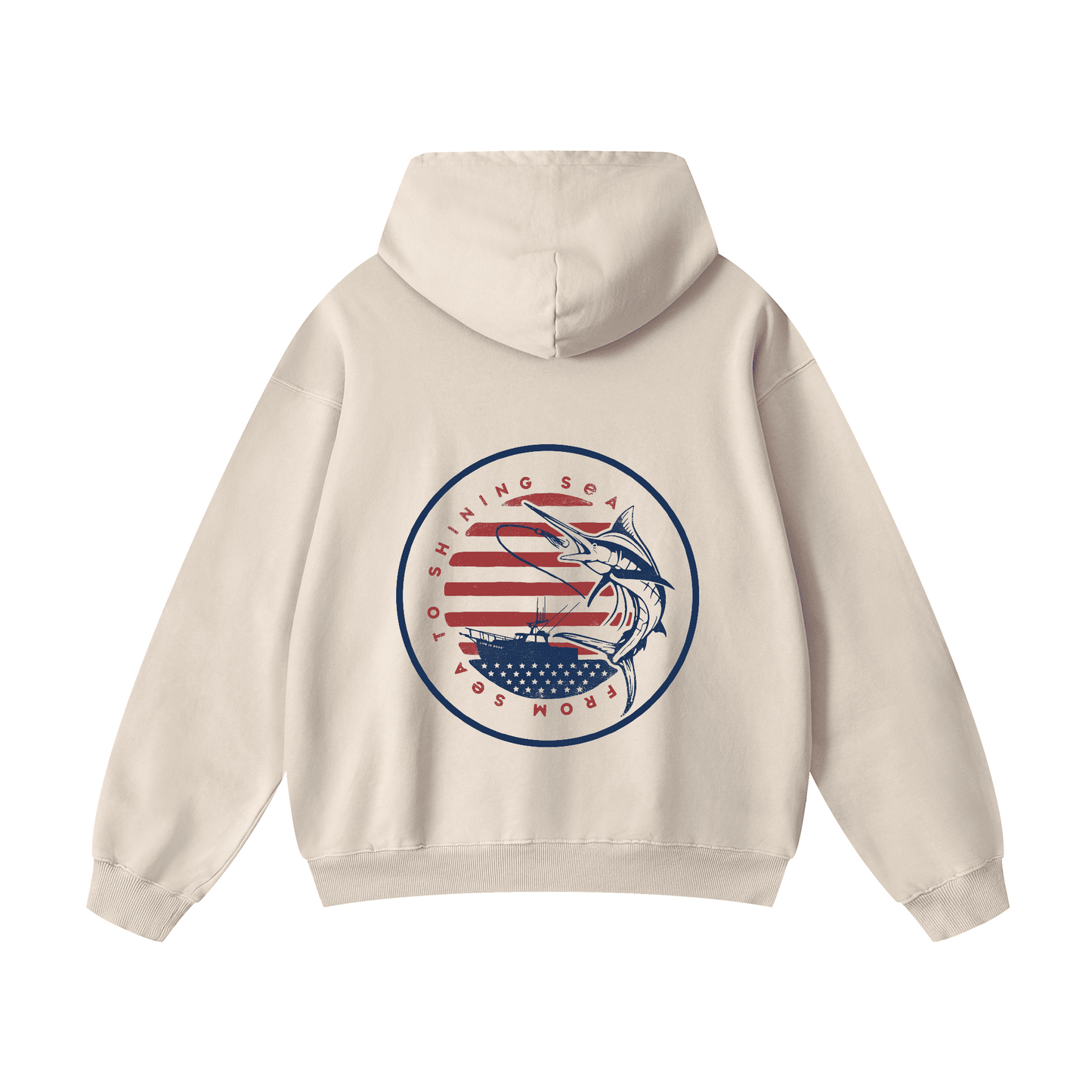 "FROM SEA TO SHINING SEA" Acid-Washed Hoodies