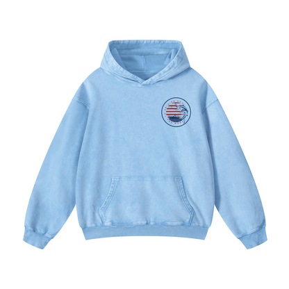 "FROM SEA TO SHINING SEA" Acid-Washed Hoodies