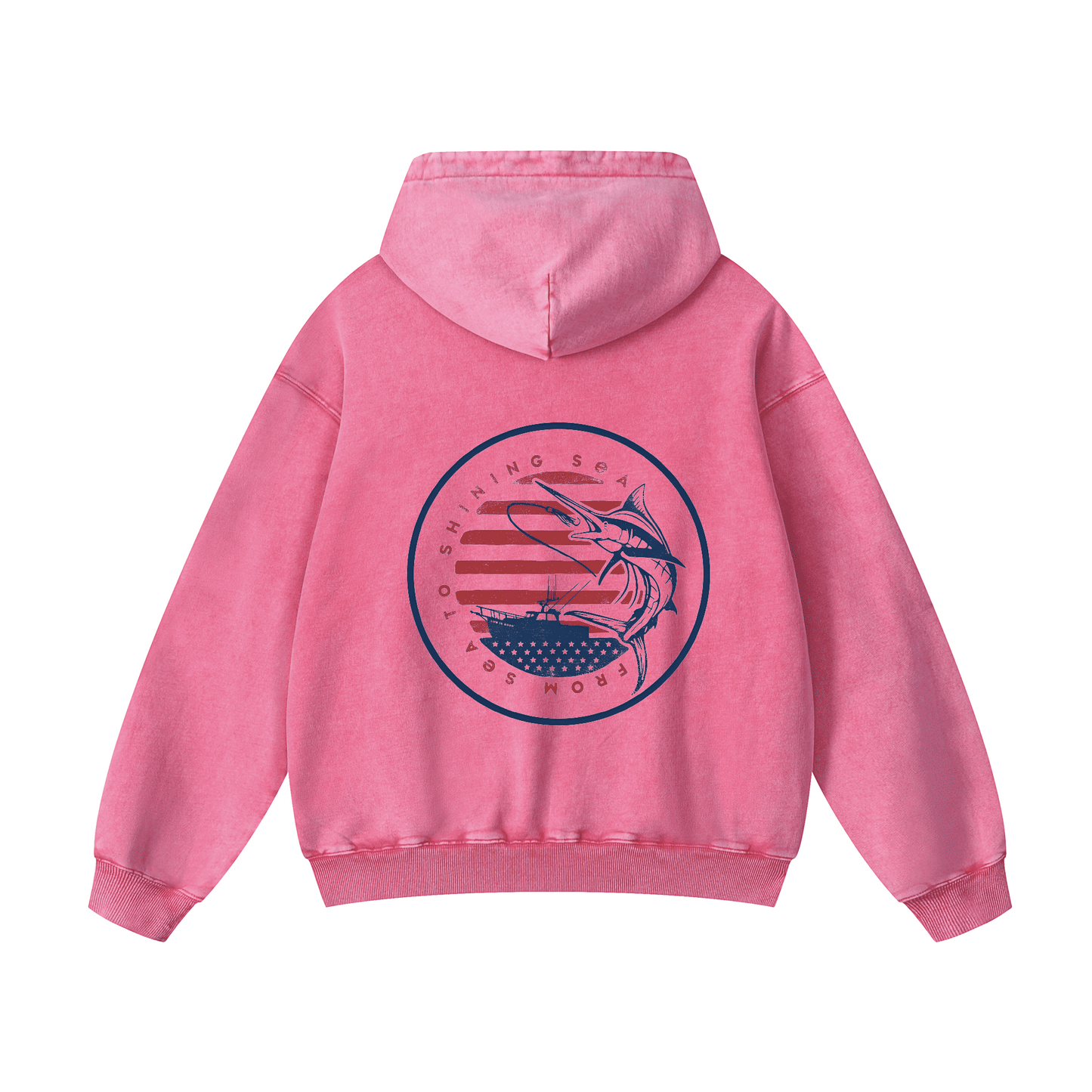 "FROM SEA TO SHINING SEA" Acid-Washed Hoodies