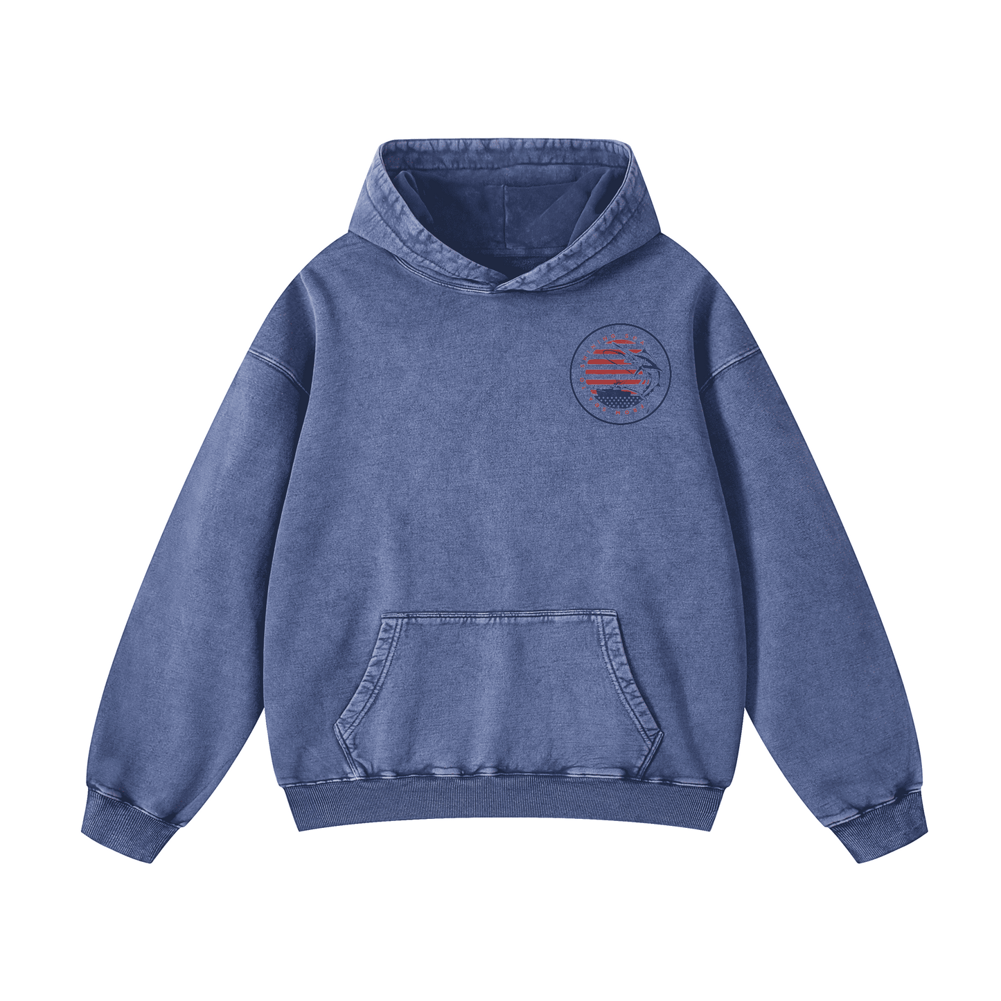 "FROM SEA TO SHINING SEA" Acid-Washed Hoodies