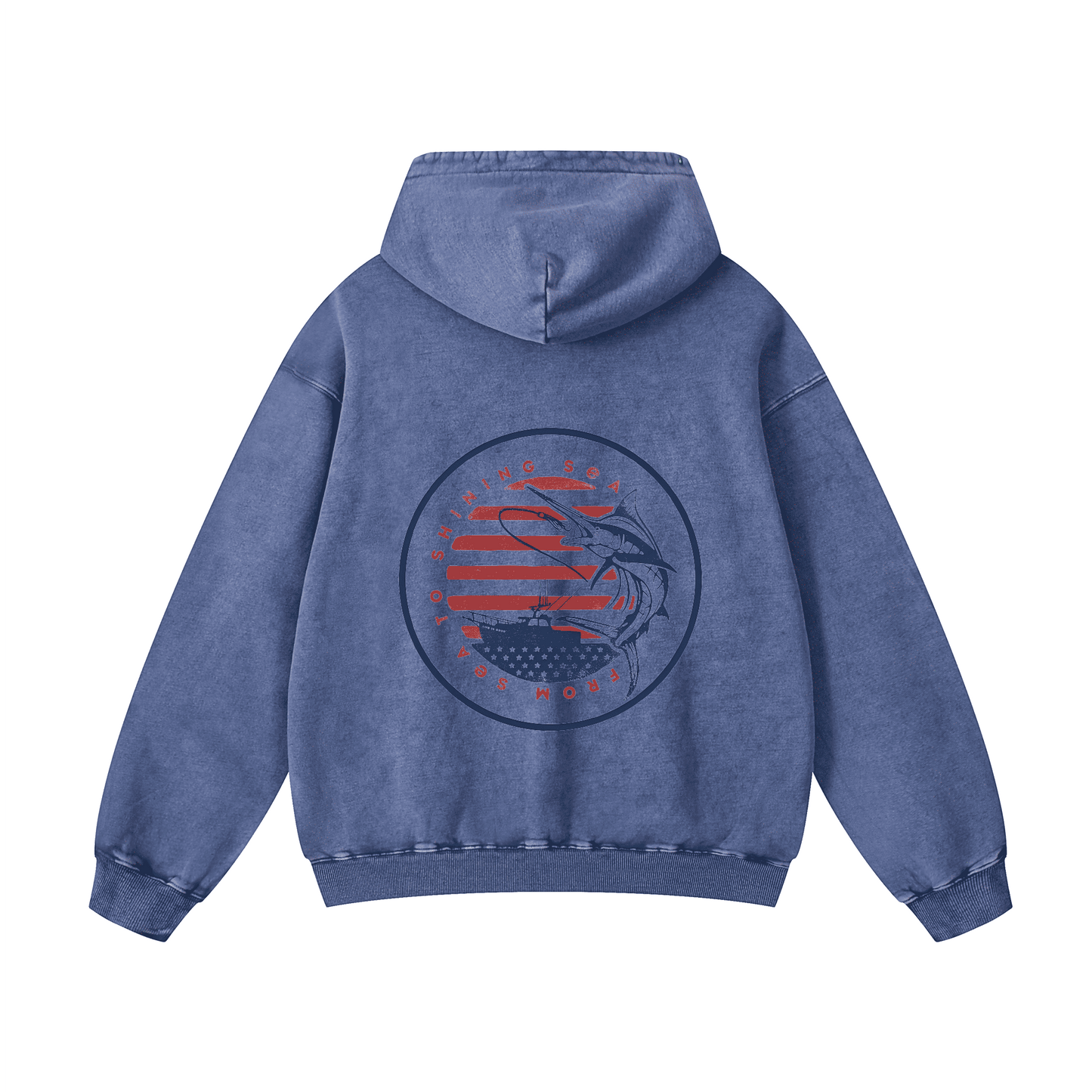 "FROM SEA TO SHINING SEA" Acid-Washed Hoodies