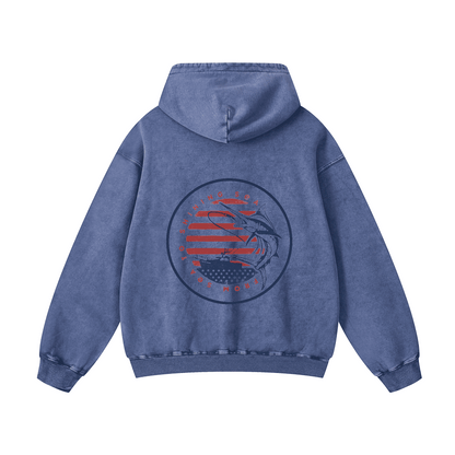 "FROM SEA TO SHINING SEA" Acid-Washed Hoodies