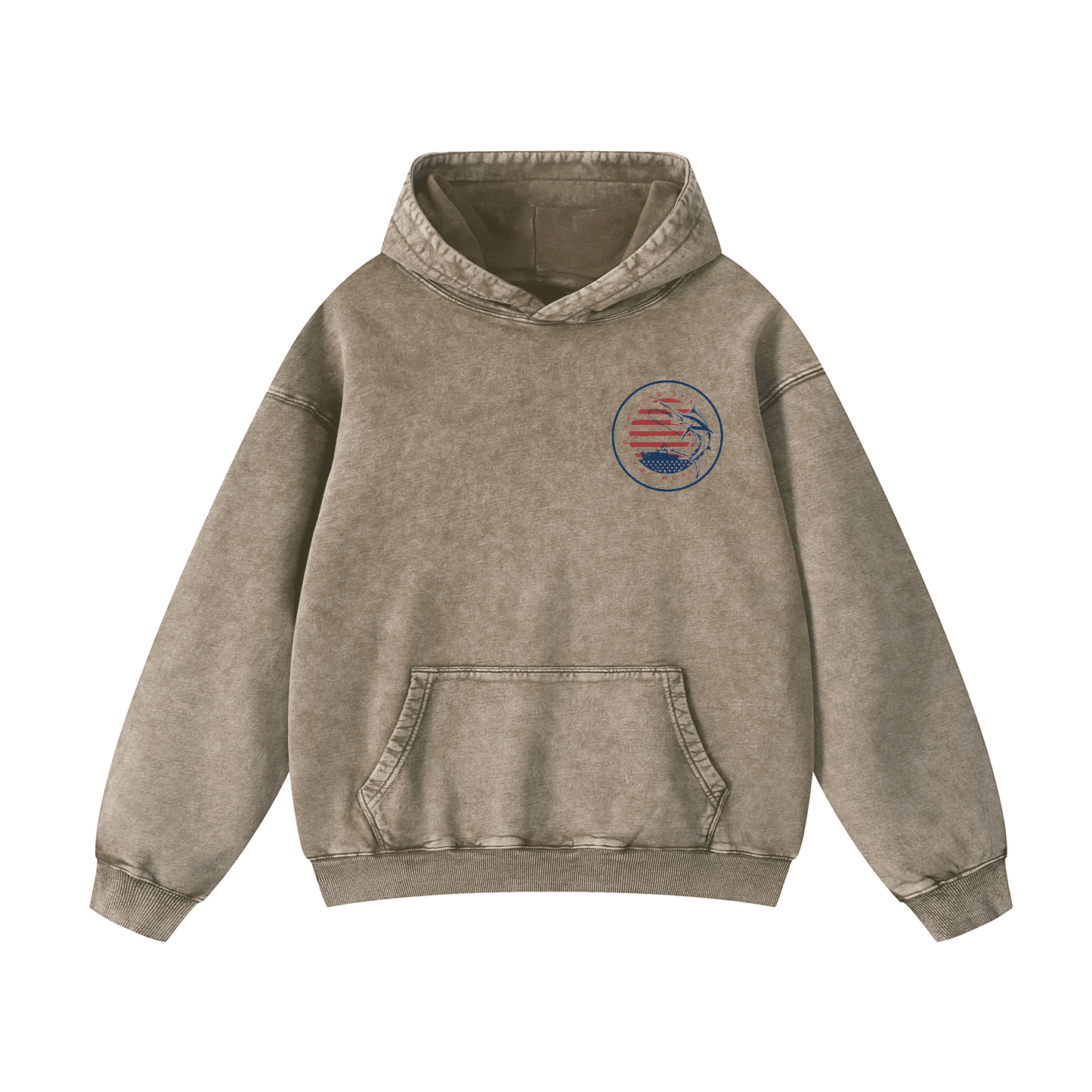 "FROM SEA TO SHINING SEA" Acid-Washed Hoodies