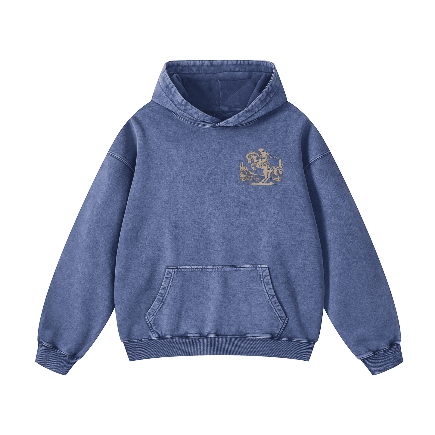 "MY HORSES ARE CALLING AND I MUST GO" Acid Wash Oversized Hoodies