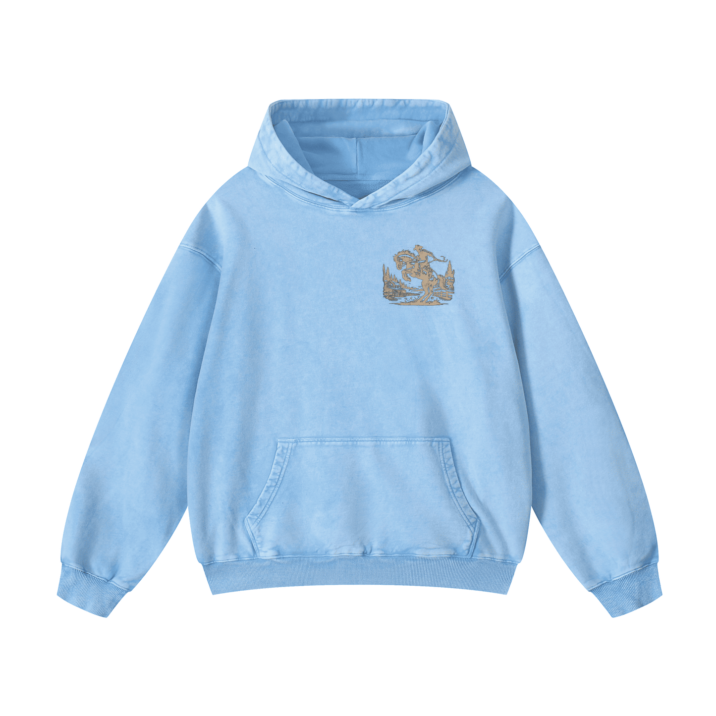 "MY HORSES ARE CALLING AND I MUST GO" Acid Wash Oversized Hoodies