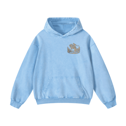 "MY HORSES ARE CALLING AND I MUST GO" Acid Wash Oversized Hoodies