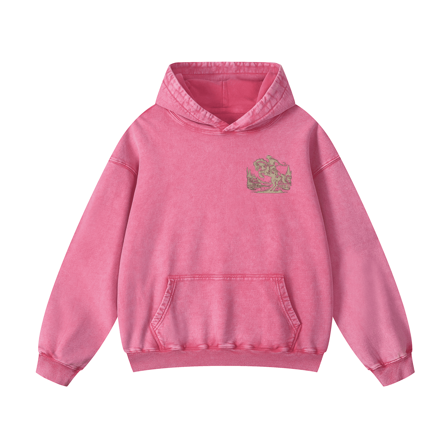 "MY HORSES ARE CALLING AND I MUST GO" Acid Wash Oversized Hoodies