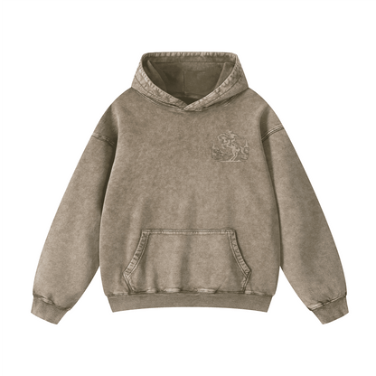 "MY HORSES ARE CALLING AND I MUST GO" Acid Wash Oversized Hoodies