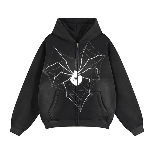 Spider casual waist short zipper jacket-KFMLW-02