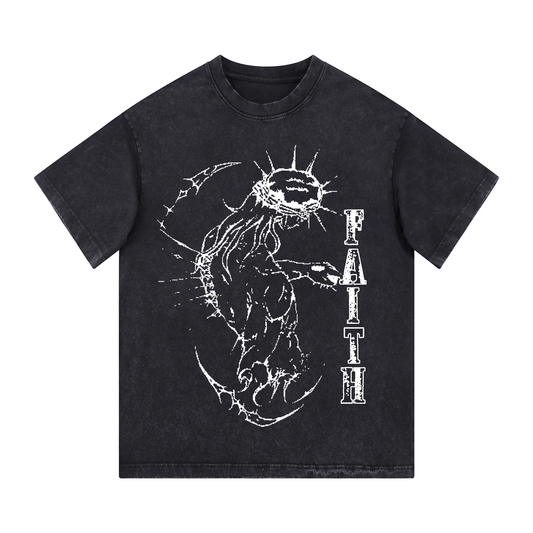 "FAITH " Style Short-Sleeved T-Shirt