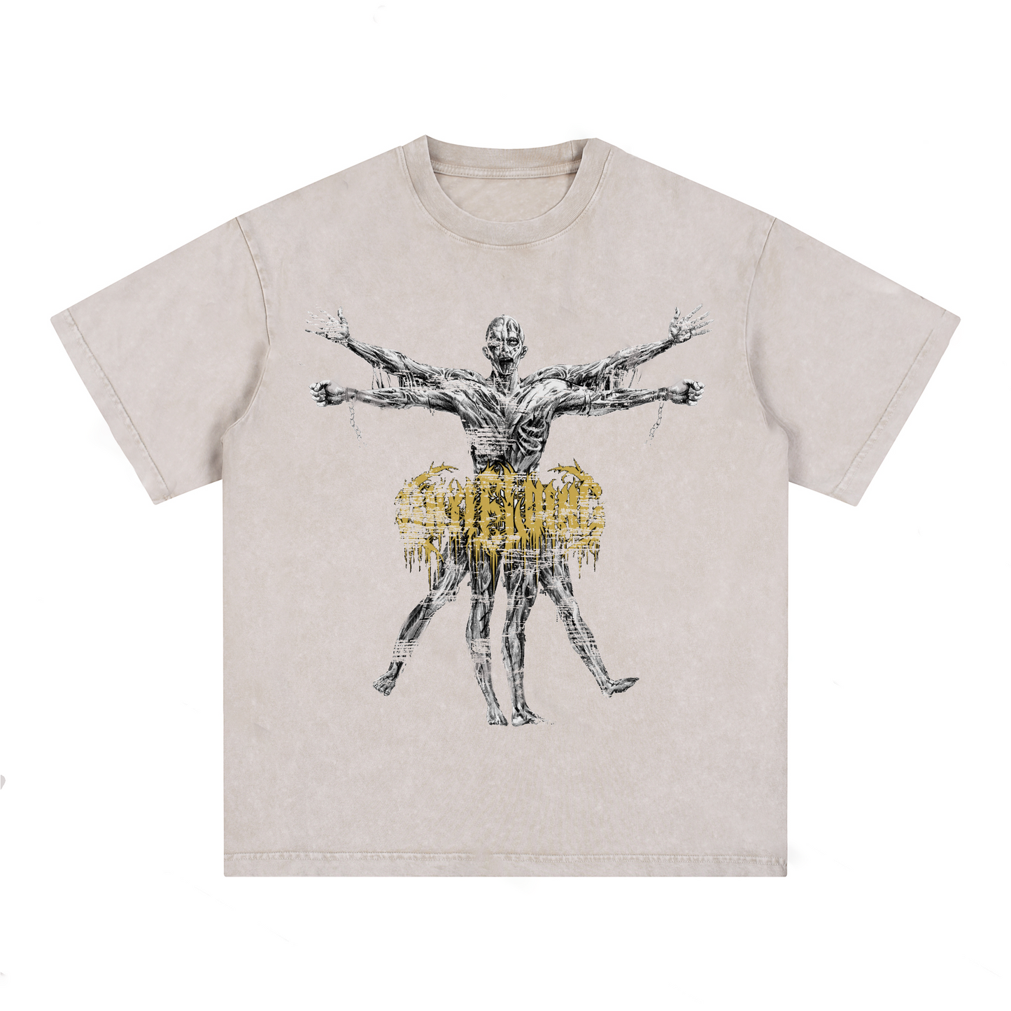 Uomo vitruviano  Acid Wash Oversized T-Shirt