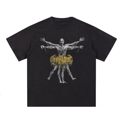 Uomo vitruviano  Acid Wash Oversized T-Shirt