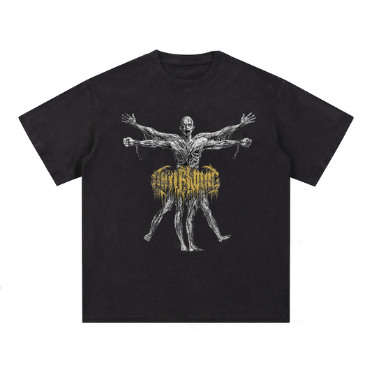 Uomo vitruviano  Acid Wash Oversized T-Shirt