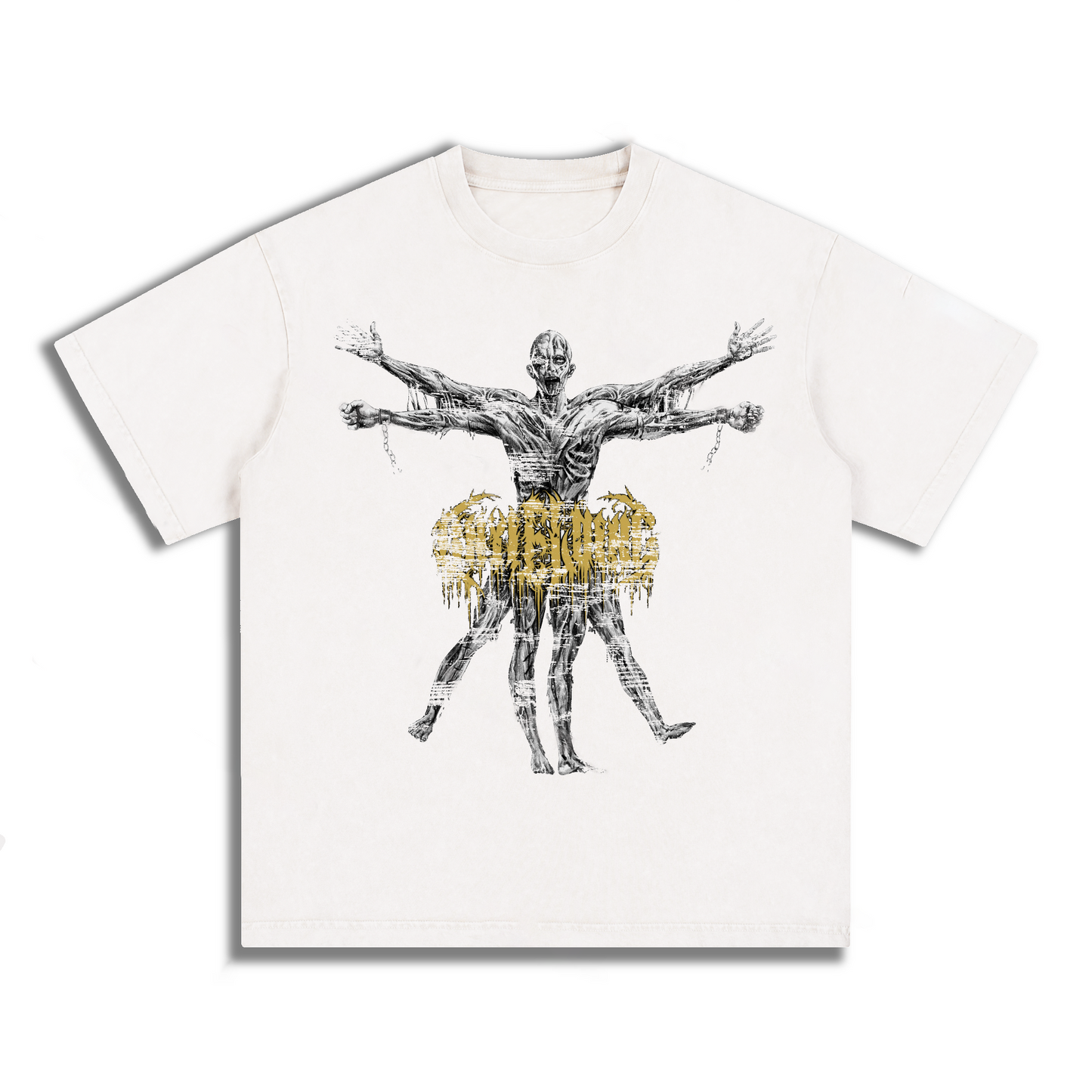 Uomo vitruviano  Acid Wash Oversized T-Shirt