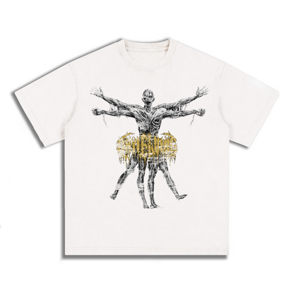 Uomo vitruviano  Acid Wash Oversized T-Shirt