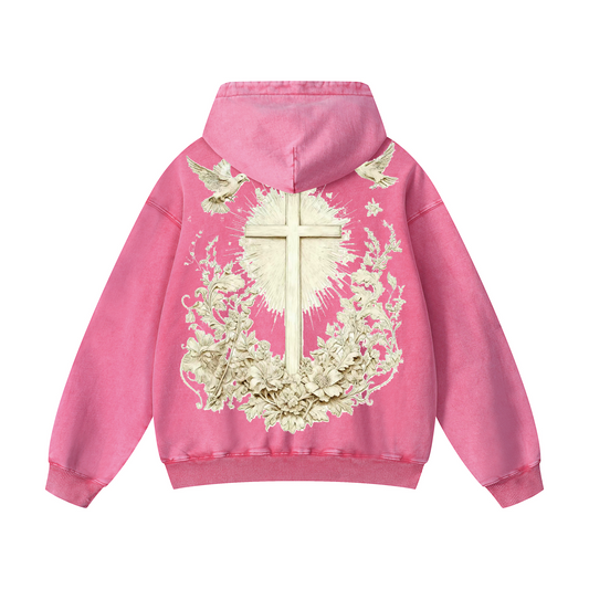 Snowflake Oversied Hoodies - Mary, Mother of Jesus