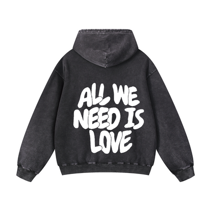 Snowflake Hoodie - ”ALL WE NEED IS LOVE“