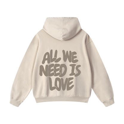 Snowflake Hoodie - ”ALL WE NEED IS LOVE“