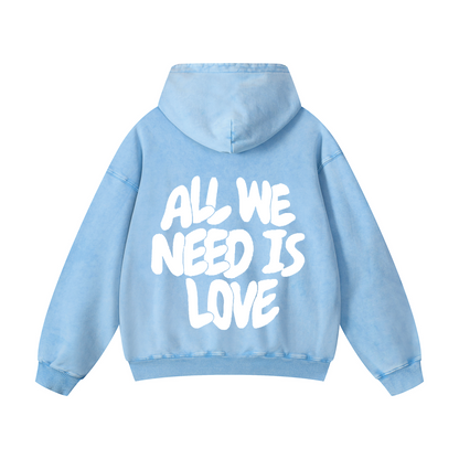 Snowflake Hoodie - ”ALL WE NEED IS LOVE“