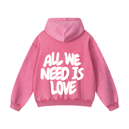 Snowflake Hoodie - ”ALL WE NEED IS LOVE“