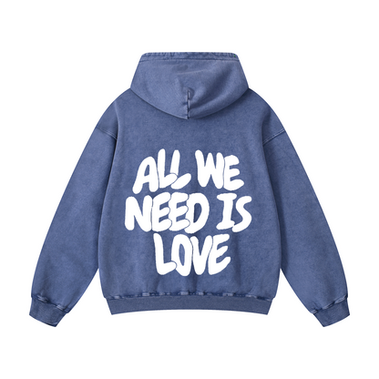 Snowflake Hoodie - ”ALL WE NEED IS LOVE“