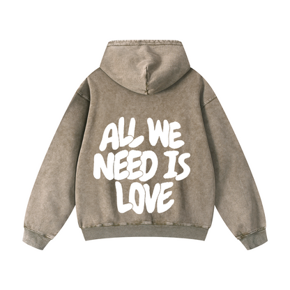 Snowflake Hoodie - ”ALL WE NEED IS LOVE“