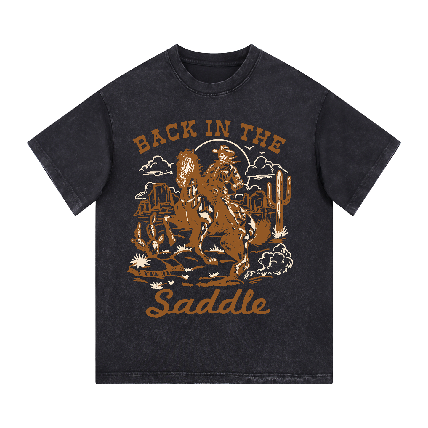 "BACK IN THE SADDLE" Style Short-Sleeved T-Shirt
