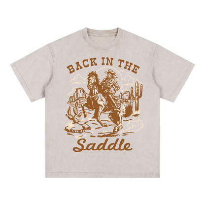 "BACK IN THE SADDLE" Style Short-Sleeved T-Shirt