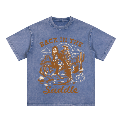 "BACK IN THE SADDLE" Style Short-Sleeved T-Shirt