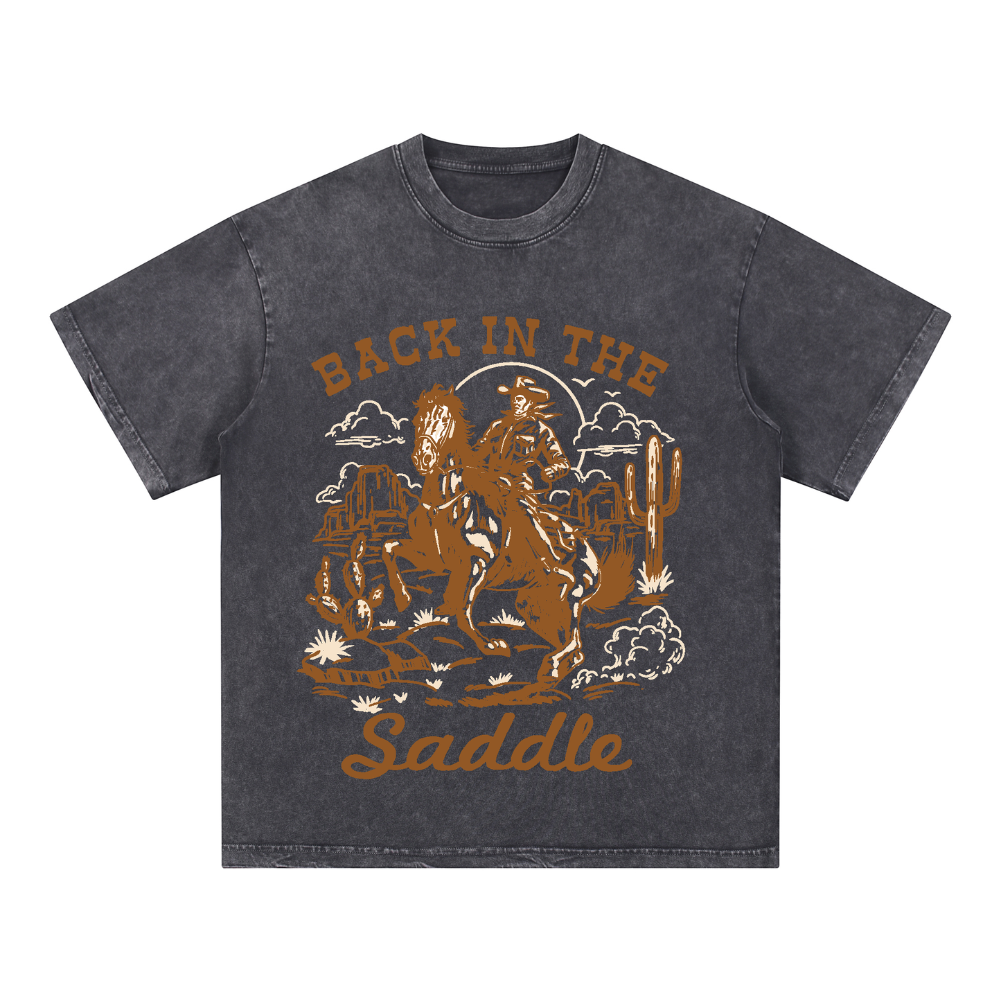 "BACK IN THE SADDLE" Style Short-Sleeved T-Shirt