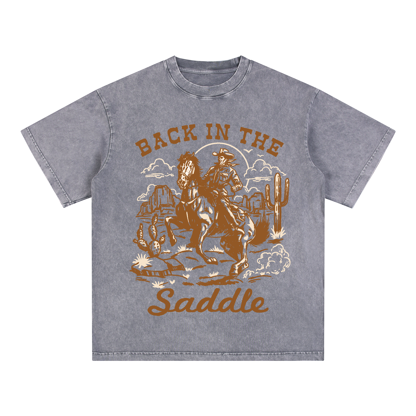 "BACK IN THE SADDLE" Style Short-Sleeved T-Shirt
