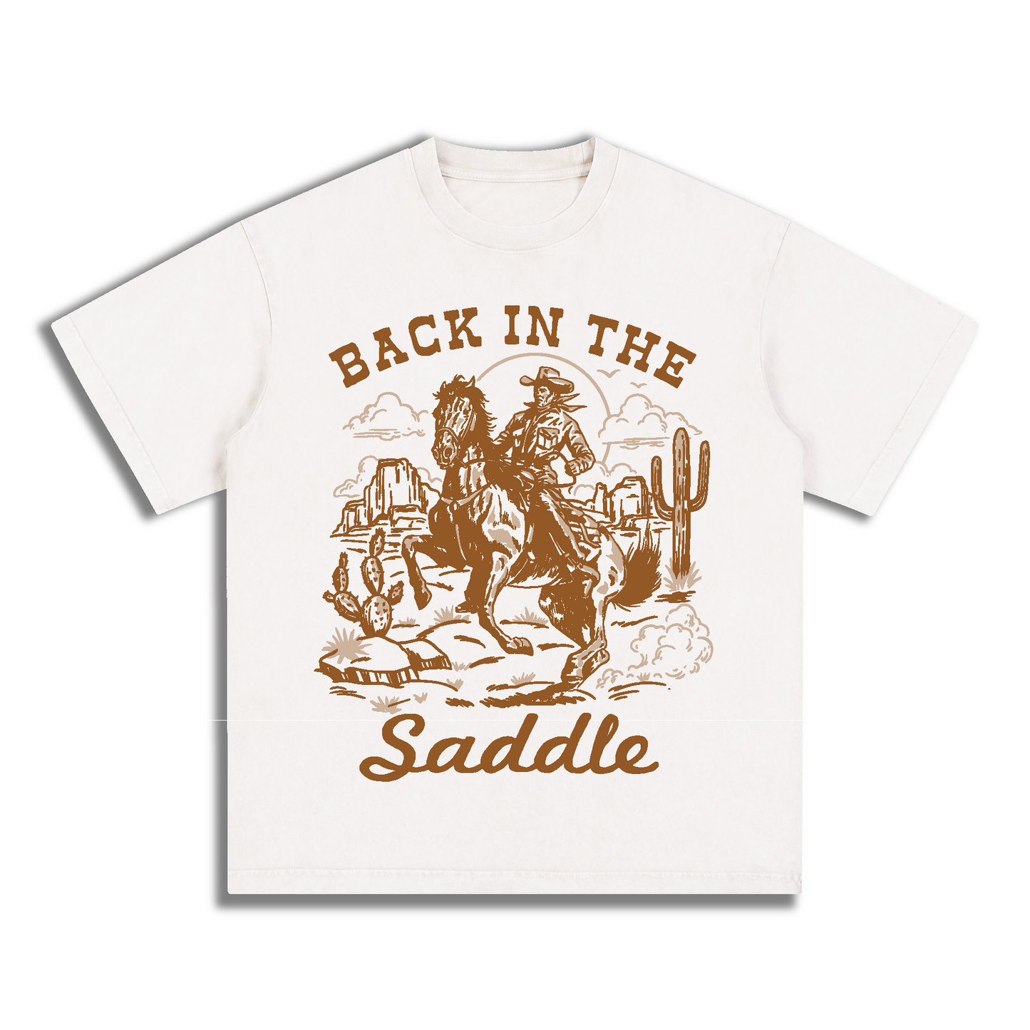 "BACK IN THE SADDLE" Style Short-Sleeved T-Shirt