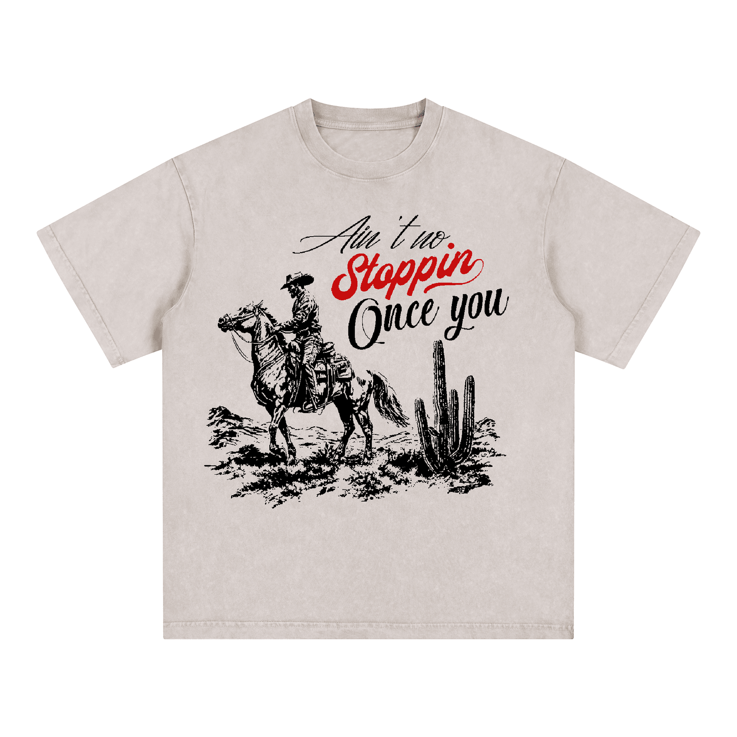 "STOPPING ONCE YOU" Style Short-Sleeved T-Shirt