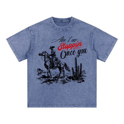 "STOPPING ONCE YOU" Style Short-Sleeved T-Shirt