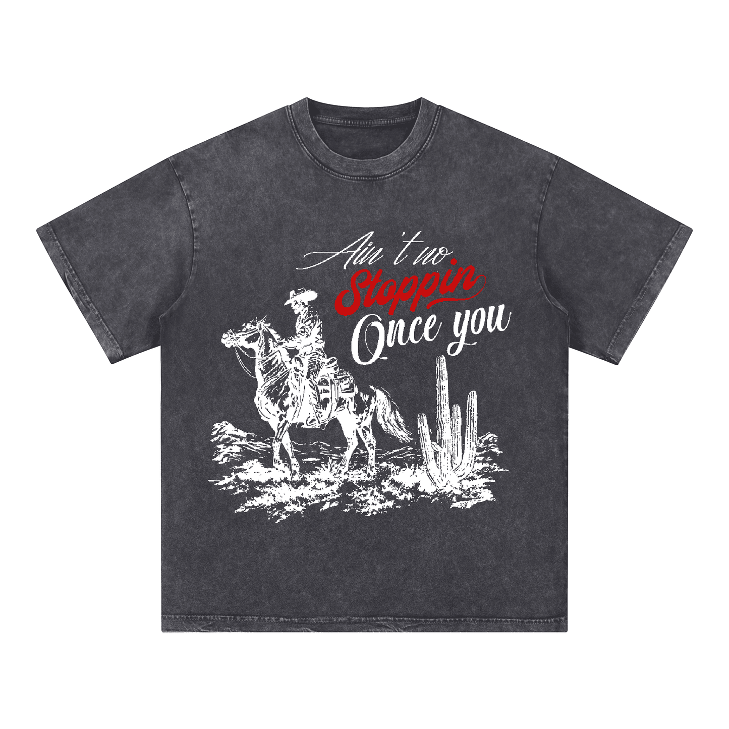 "STOPPING ONCE YOU" Style Short-Sleeved T-Shirt