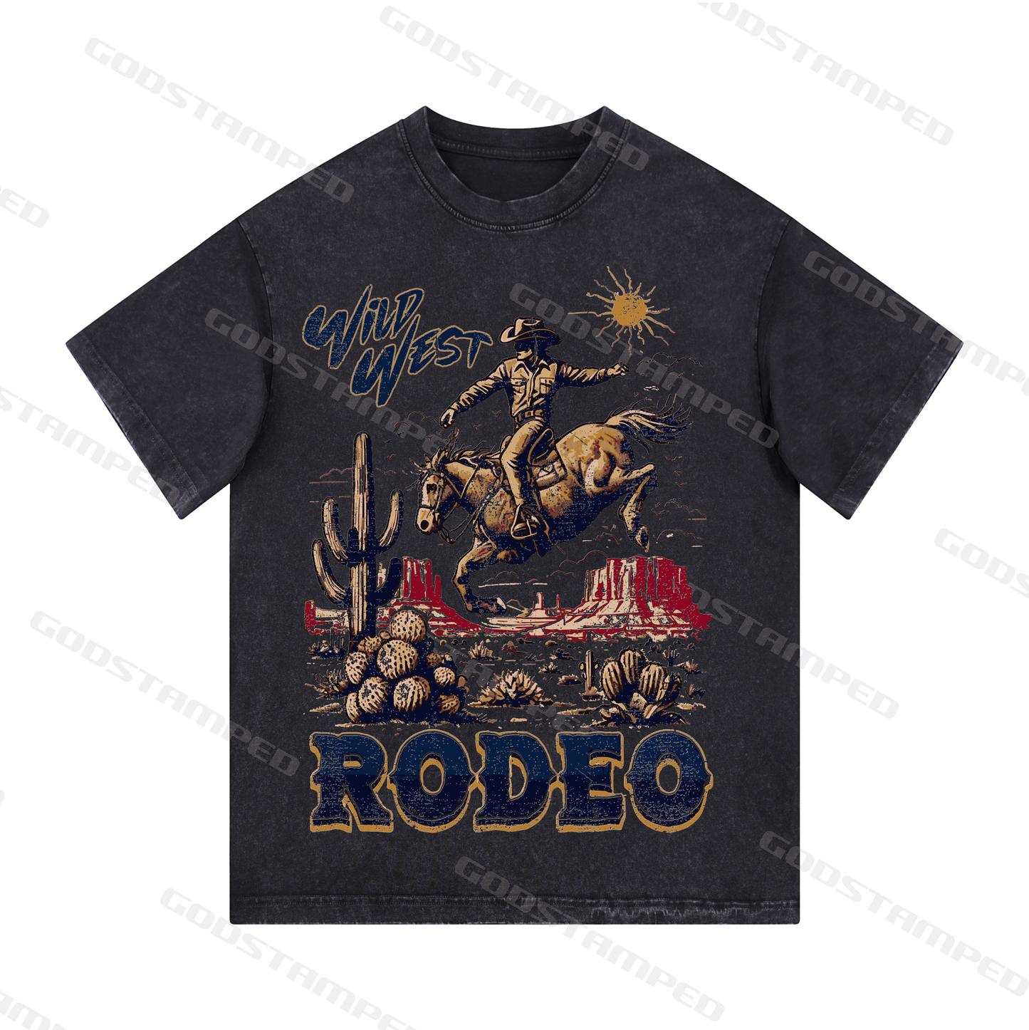 Acid Wash Unisex Short-Sleeved T-Shirts