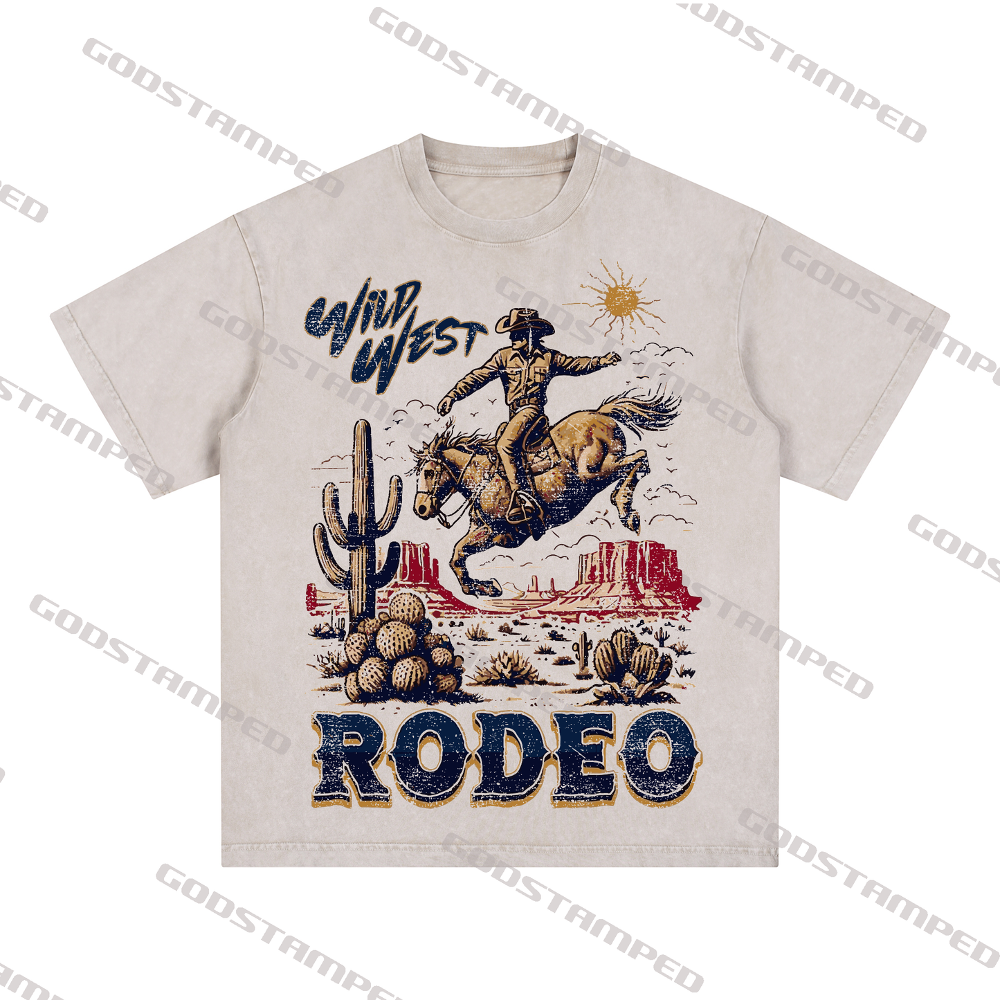 Acid Wash Unisex Short-Sleeved T-Shirts