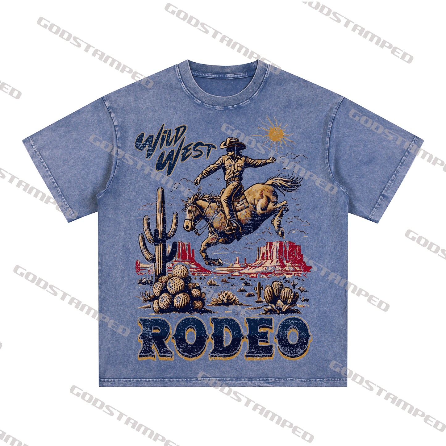 Acid Wash Unisex Short-Sleeved T-Shirts