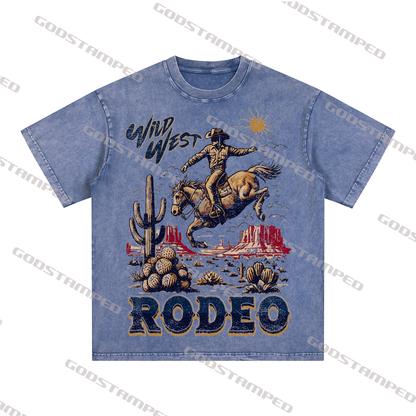 Acid Wash Unisex Short-Sleeved T-Shirts